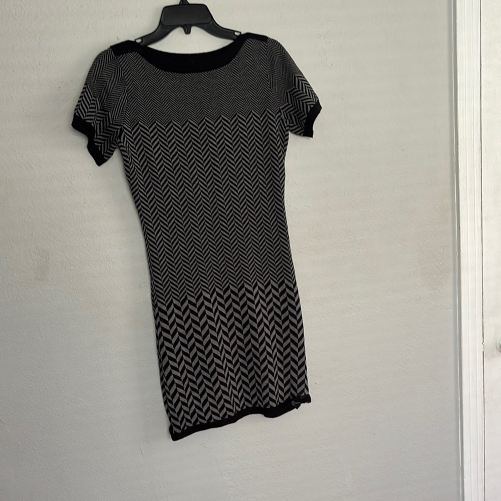 Calvin Klein Black and White Sheath Mini Dress